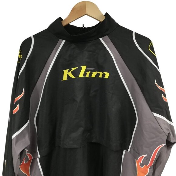 Klim 1/4 Zip Pullover Vented Windbreaker Lightweight Jacket Size XXL Flames - Picture 11 of 15